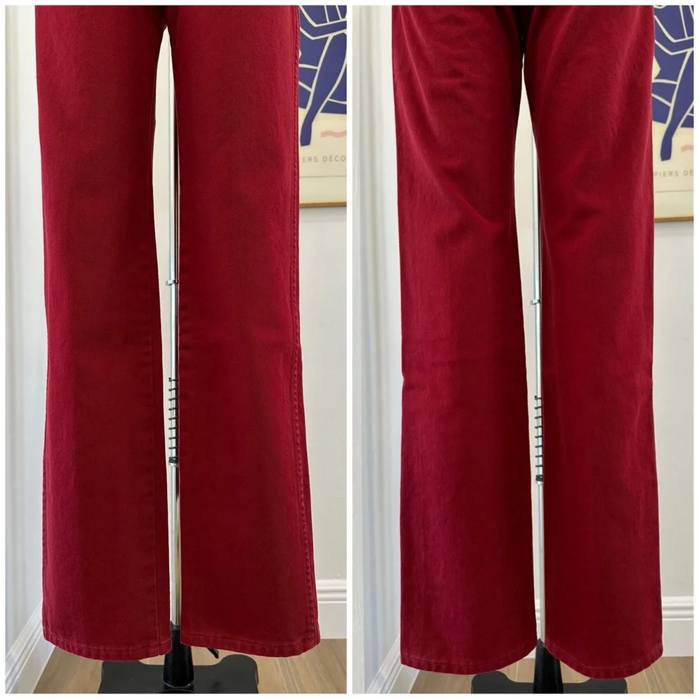 Vintage Wrangler Straight Leg Jeans in Deep Red - Picture 9 of 16